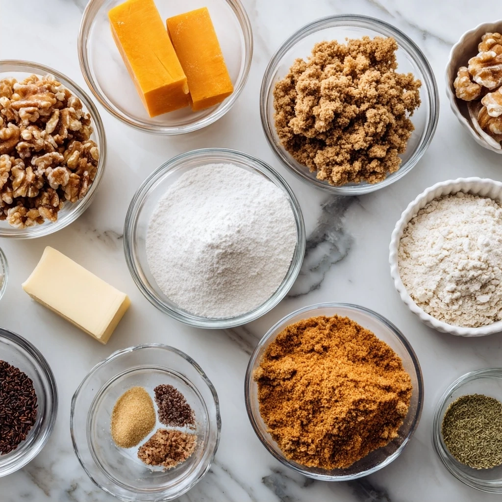 All the ingredients needed to make a delicious Pumpkin Streusel Cheesecake.