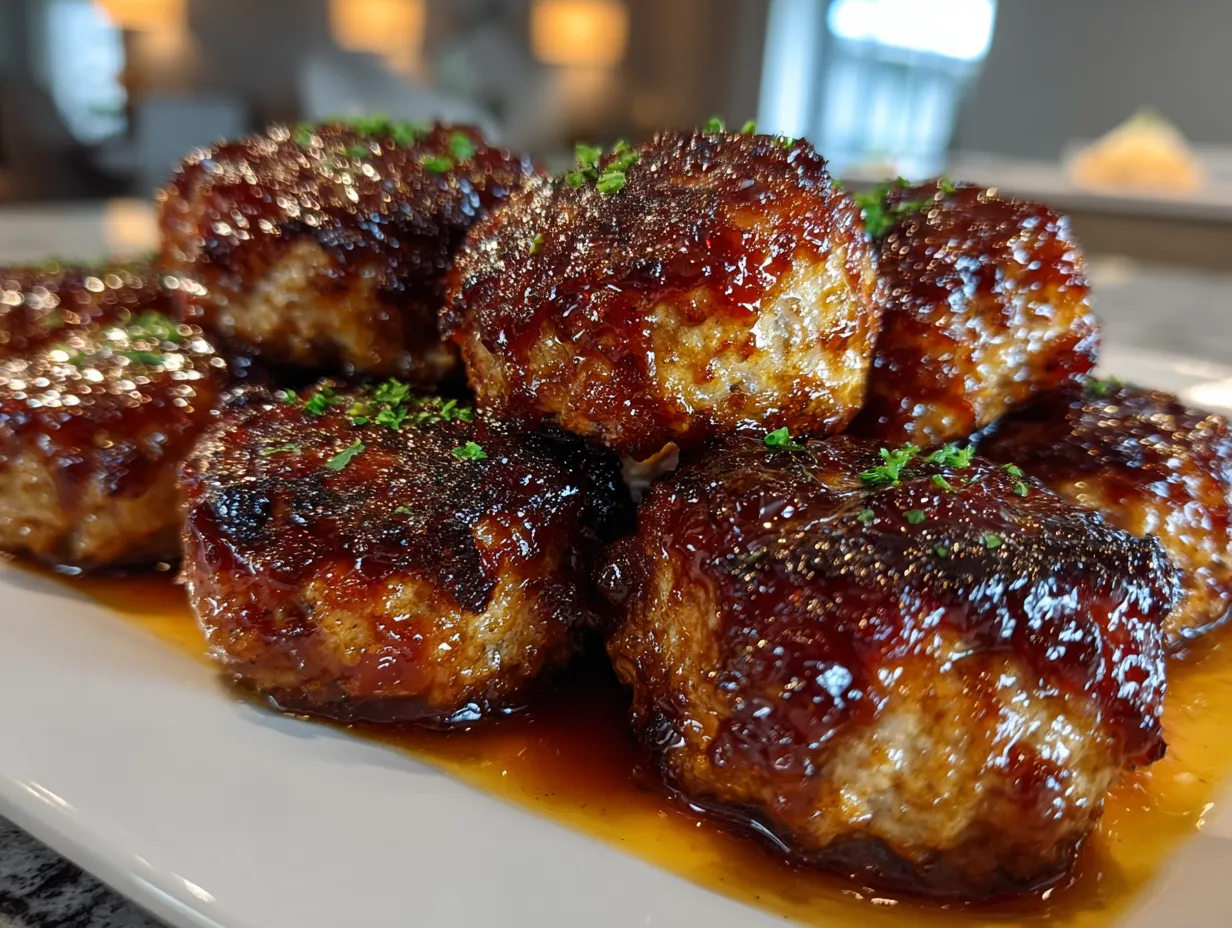 Spicy Cranberry BBQ Meatballs Appetizer