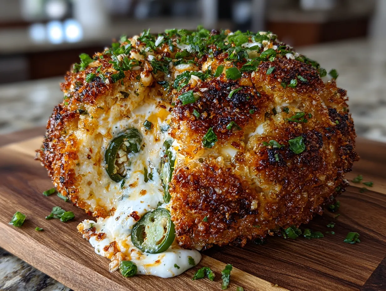 Spicy Jalapeño Popper Cheese Ball Appetizer