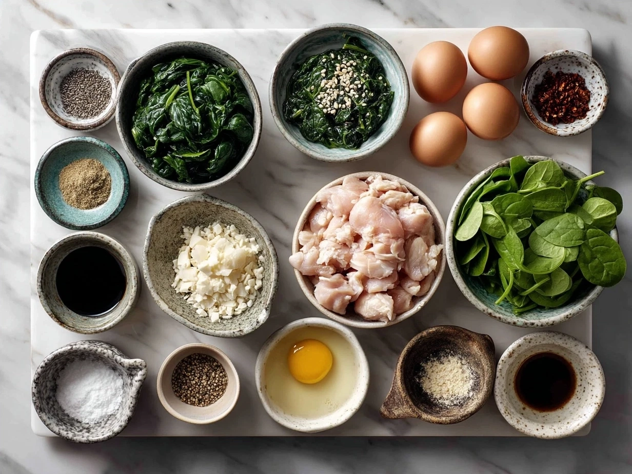 Ingredients for Chicken and Spinach Casserole