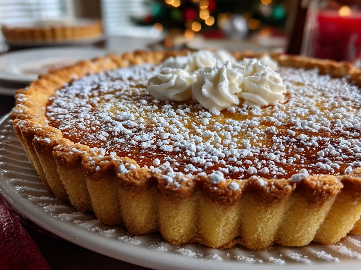 Finished Christmas Sugar Cookie Pie