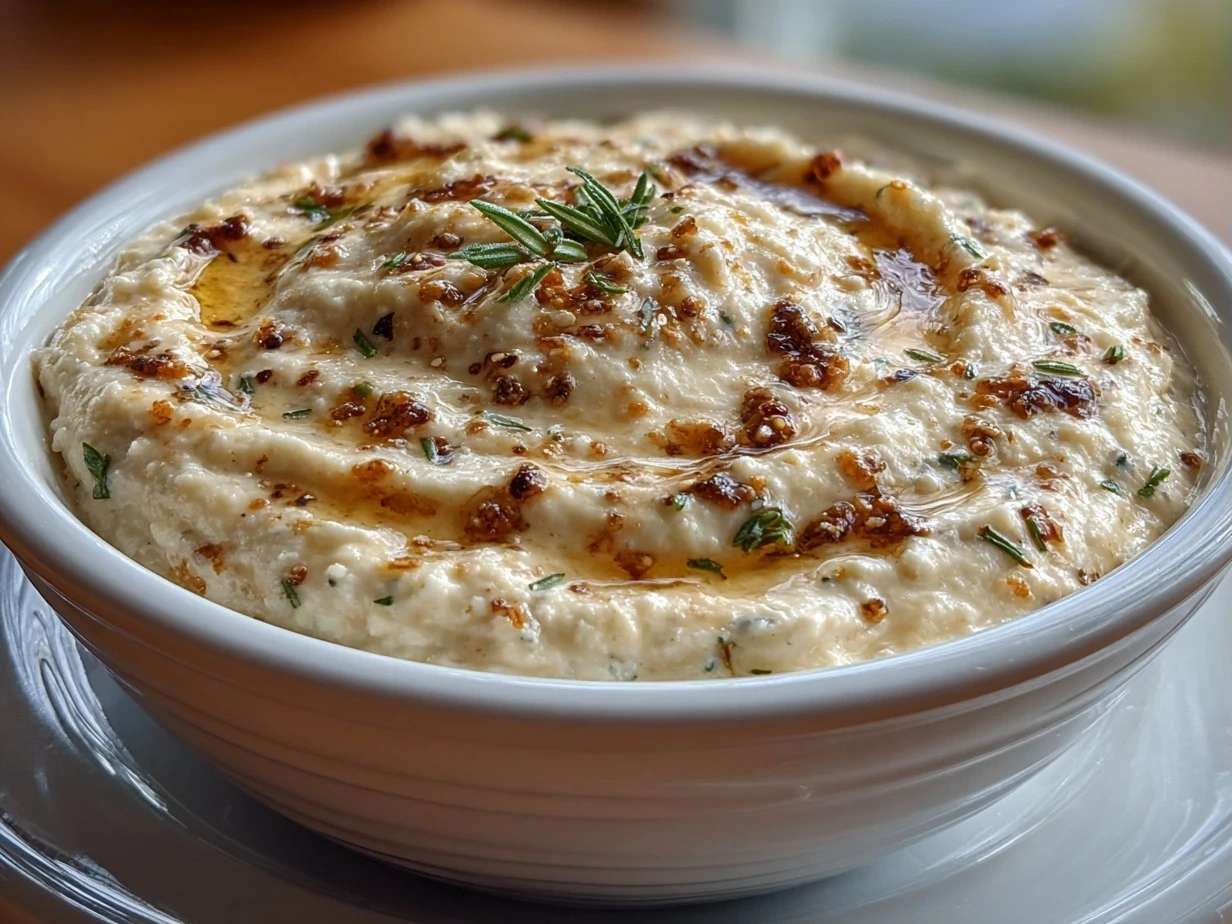 Final creamy horseradish sauce served and ready to enjoy