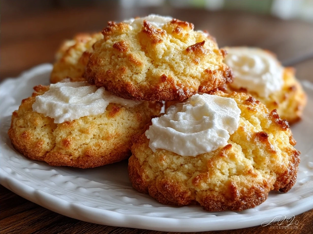Finished Easy Cool Whip Cookies on a plate