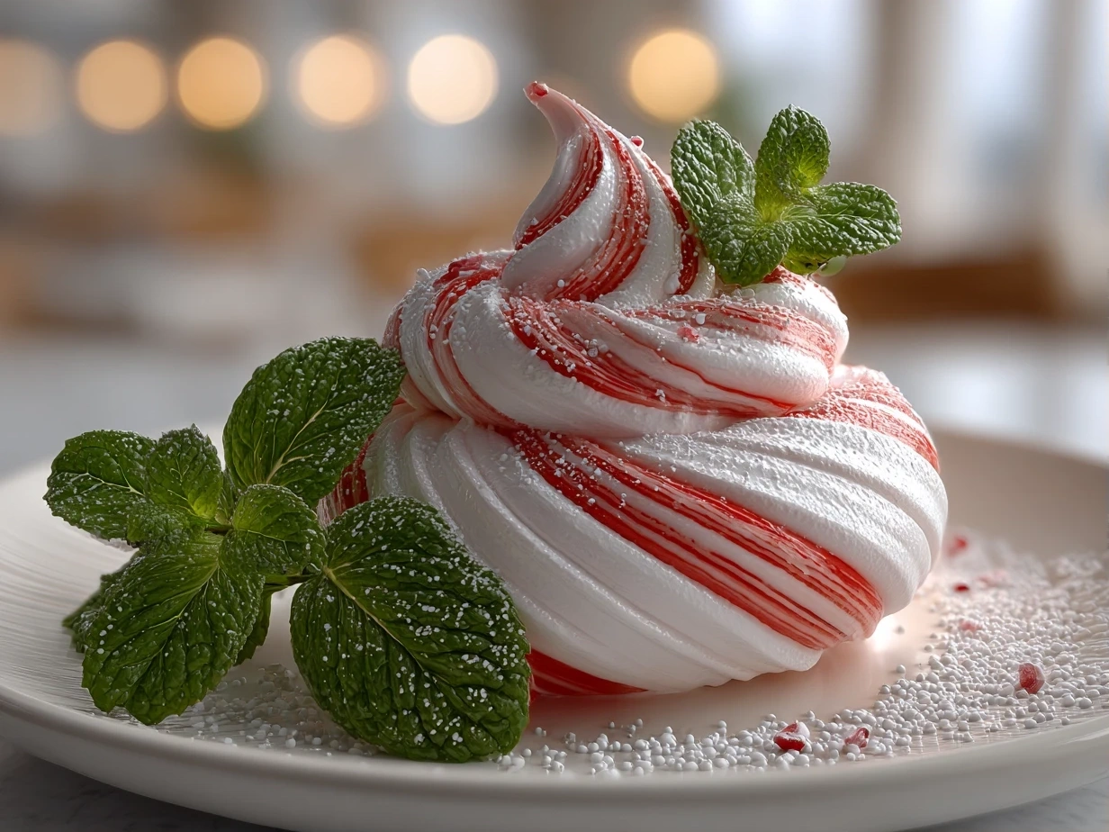 Finished peppermint cool whip candy cut into squares and ready to serve