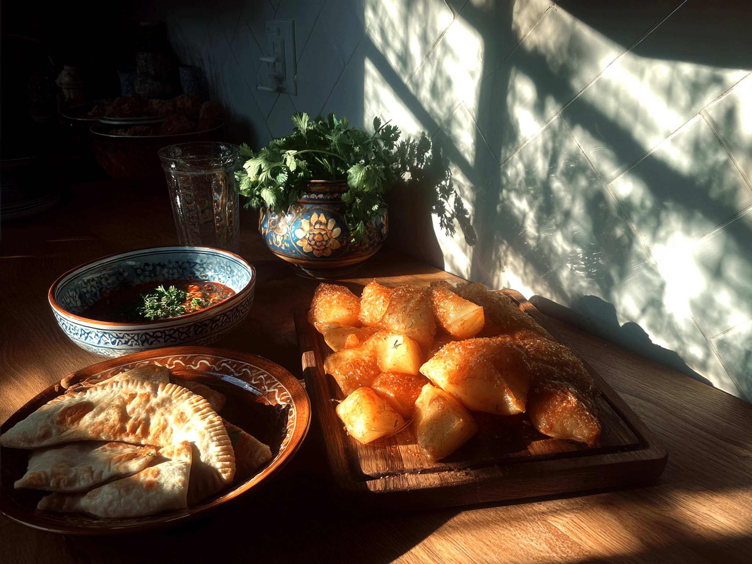 Serving dish of Honey Garlic Ground Beef and broccoli stir-fry served over rice with sesame seeds
