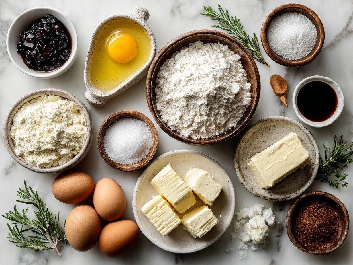 Ingredients for Italian Love Cake including almonds, shredded coconut, pineapple and cake mix
