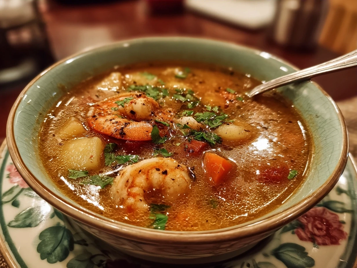 Creamy Knoephla Soup served in bowls with fresh parsley garnish