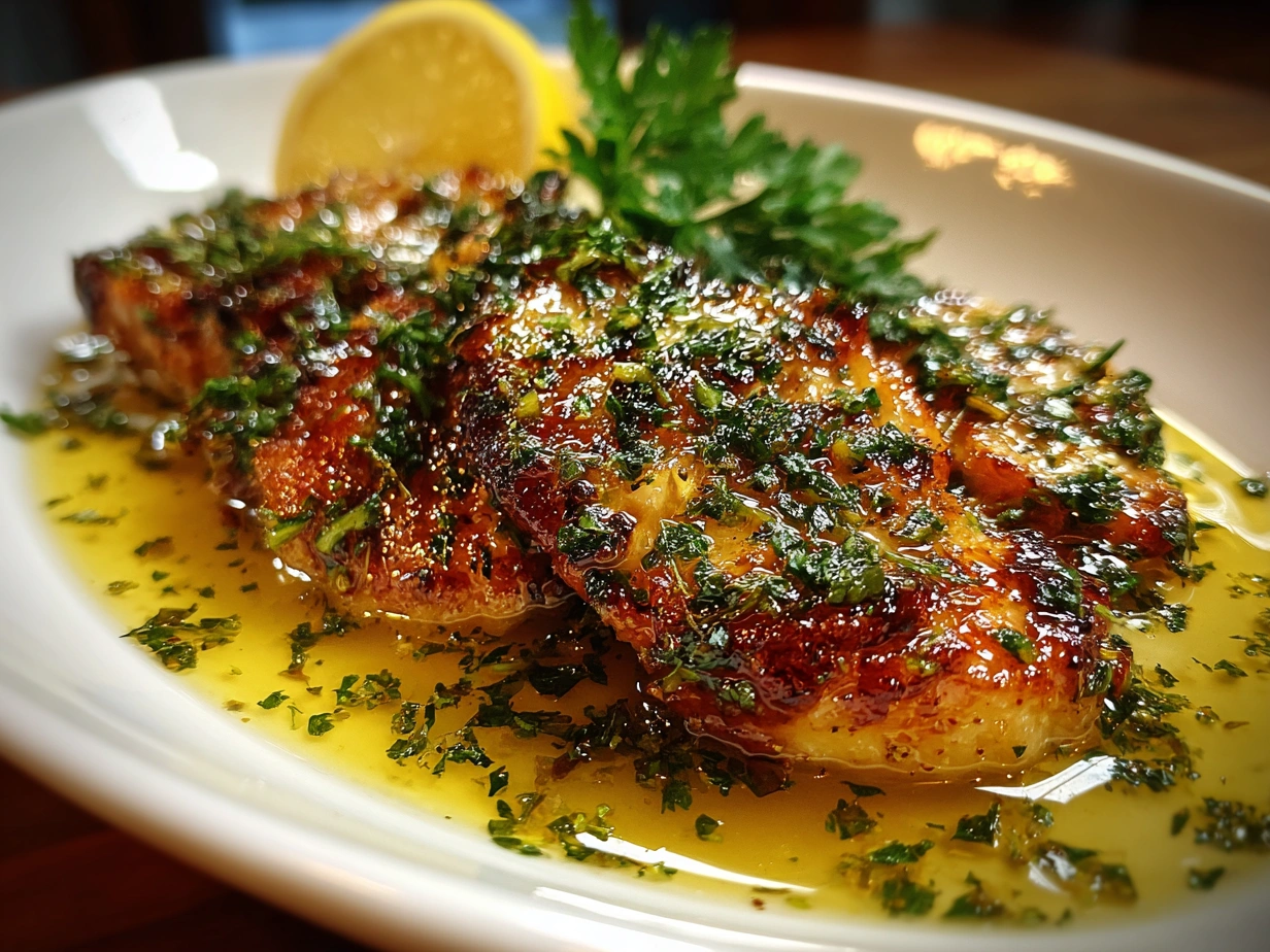 Freshly prepared lemon vinaigrette dressing in a glass jar with lemon and herbs