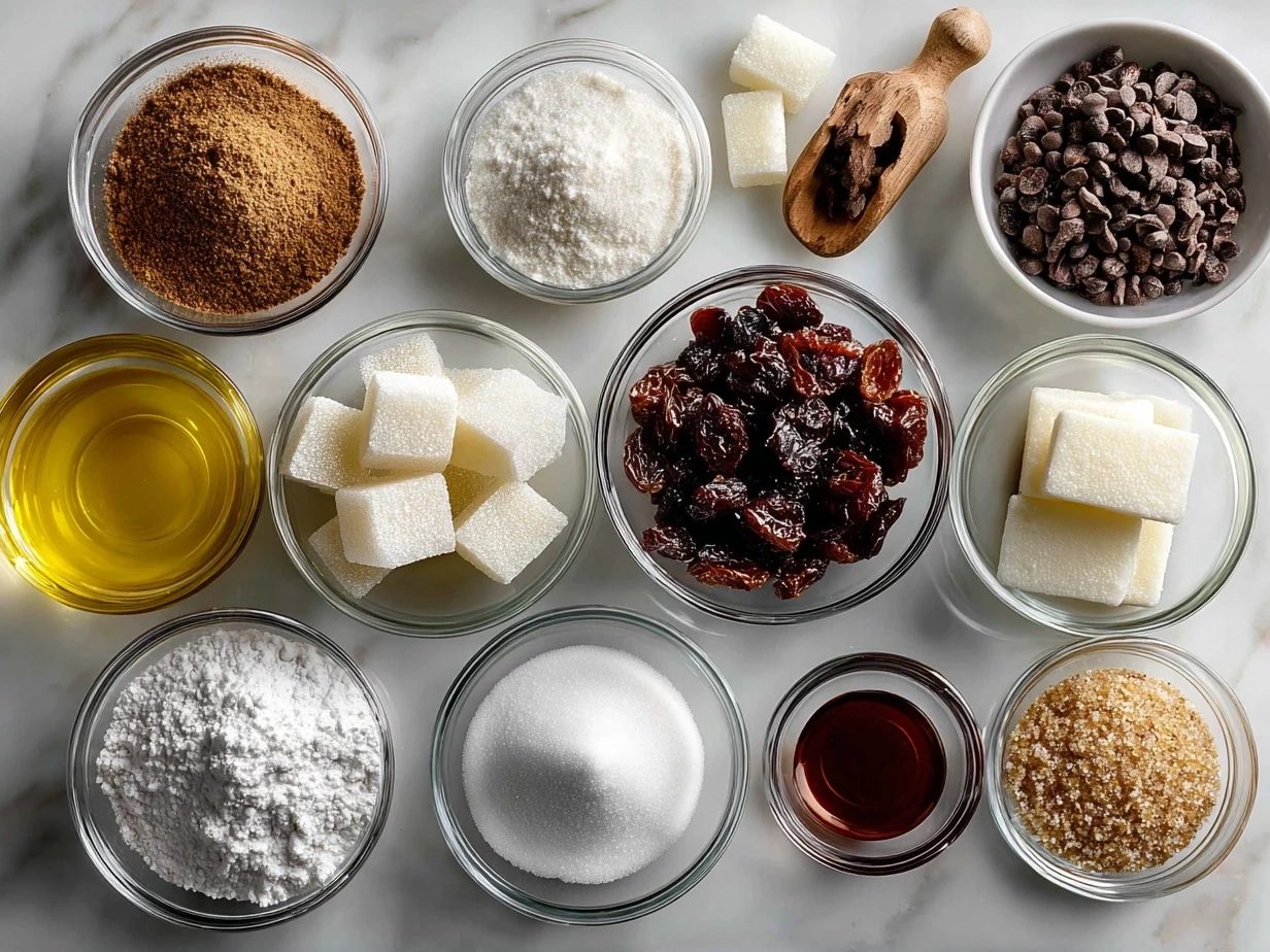 Ingredients for Old-Fashioned Gumdrop Nougat Candy laid out on a table