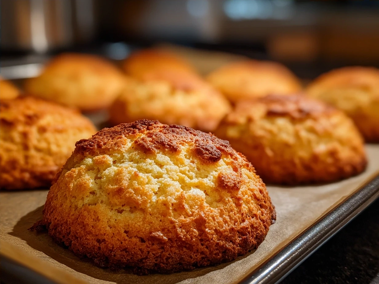 Close-up of freshly baked Orange Clove Cookies with a soft chewy texture and orange zest