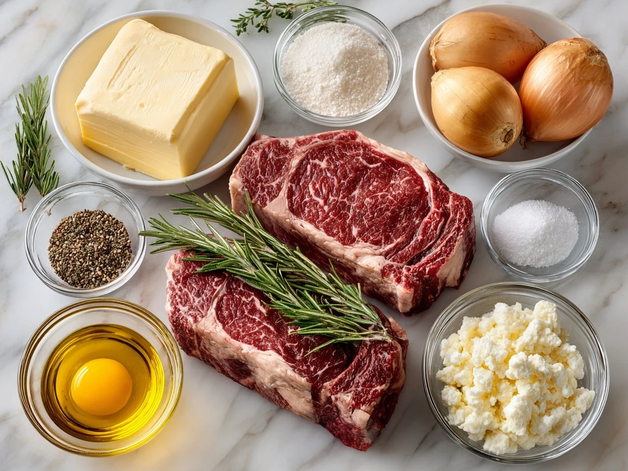 Ingredients for a delicious prime rib roast recipe