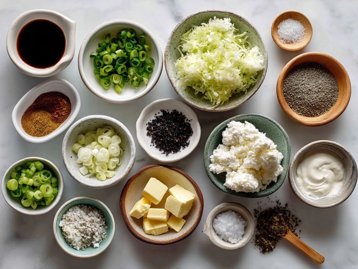Ingredients for homemade ranch dressing laid out on a table