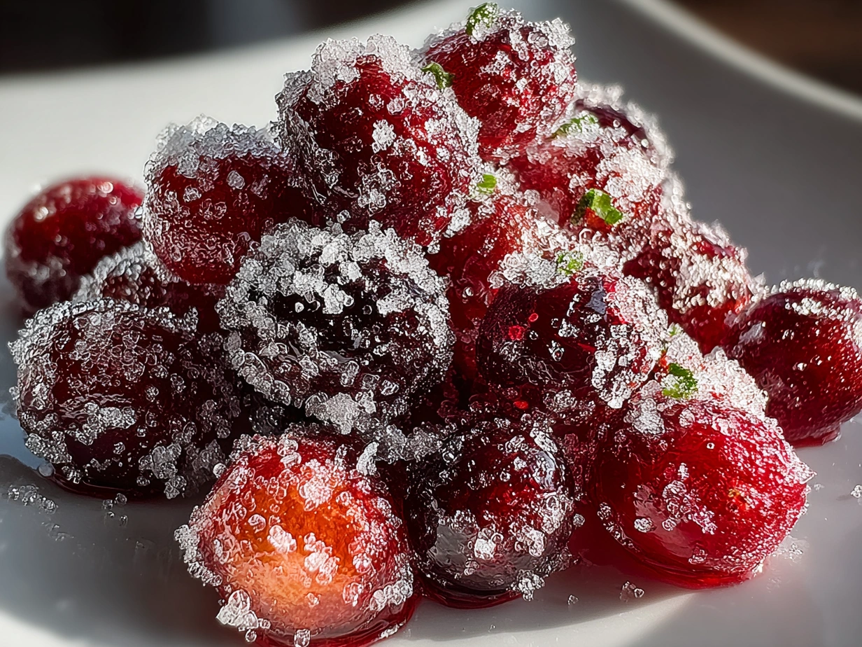 Sparkling 3-Ingredient Sugared Cranberries