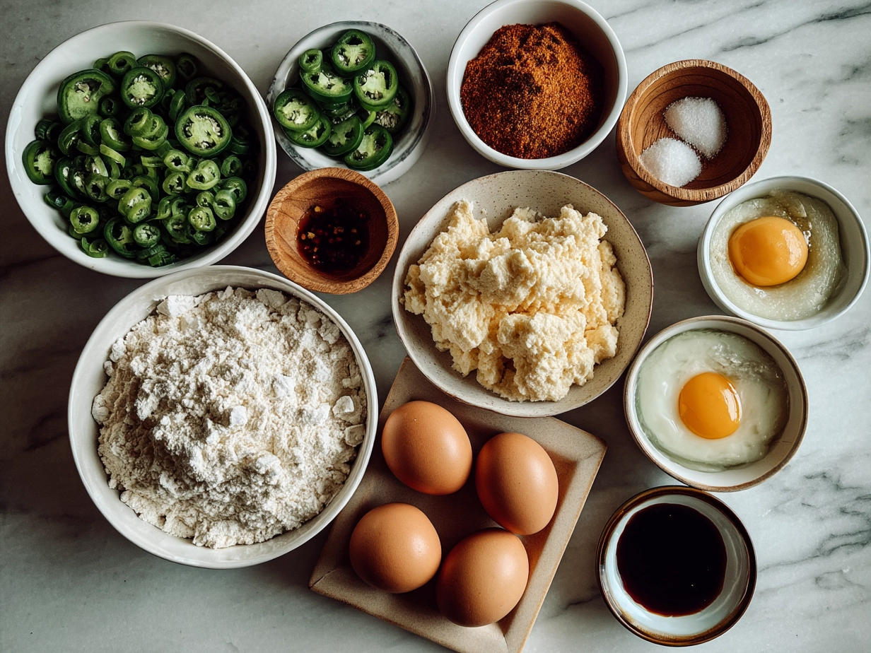Ingredients for Baked Jalapeno Chicken Dip