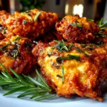 Beautiful homemade Garlic Butter Fried Chicken on white plate