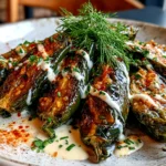 Beautiful Rajas con Crema on White Plate