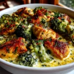 Delicious crockpot creamy broccoli cheddar chicken plated