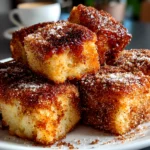 Freshly prepared Cinnamon Sugar Sourdough Churro Bites
