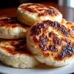 Freshly prepared Sourdough Discard English Muffins