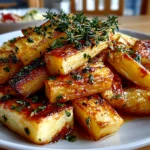 Freshly Roasted Maple Glazed Parsnips
