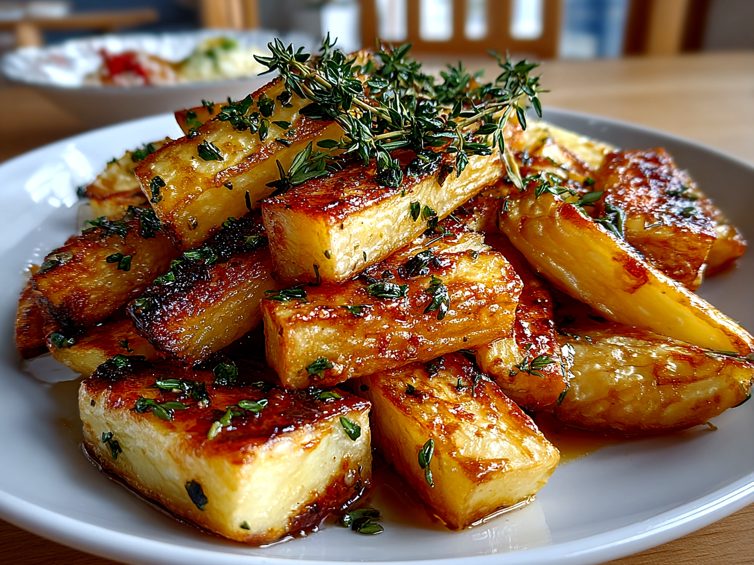 Freshly Roasted Maple Glazed Parsnips