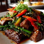 Home cook, taken with iPhone 14. Close-up slight angle of freshly prepared beef stir fry on white plate. Mouthwatering finish --ar 4:3 --style raw --s 260