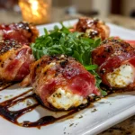 Homemade Prosciutto Wrapped Mozzarella Bites presentation