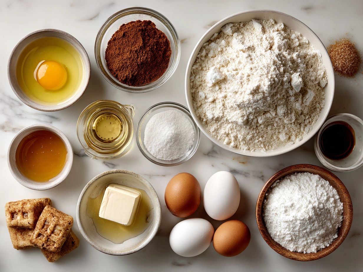 Ingredients for Honey-Drizzled Baklava Cheesecake Phyllo Cookies