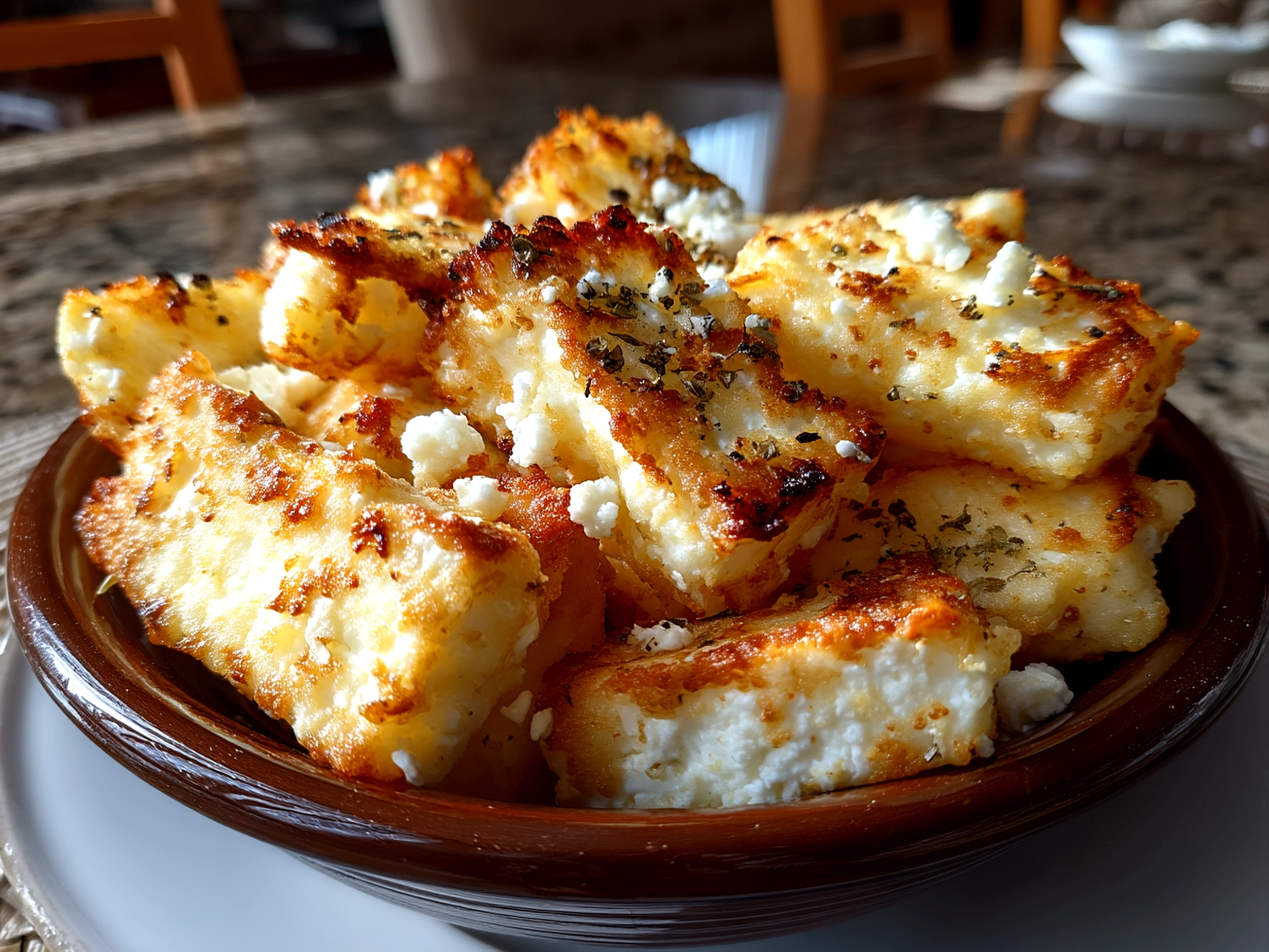 Serving Keto Cottage Cheese Chips with garnishes and sides
