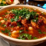 Slow Cooker Chicken Posole Close-Up
