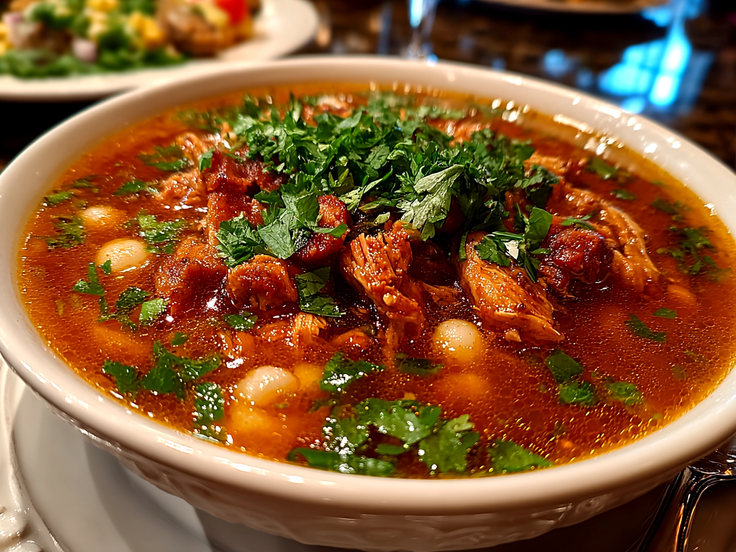 Slow Cooker Chicken Posole Close-Up