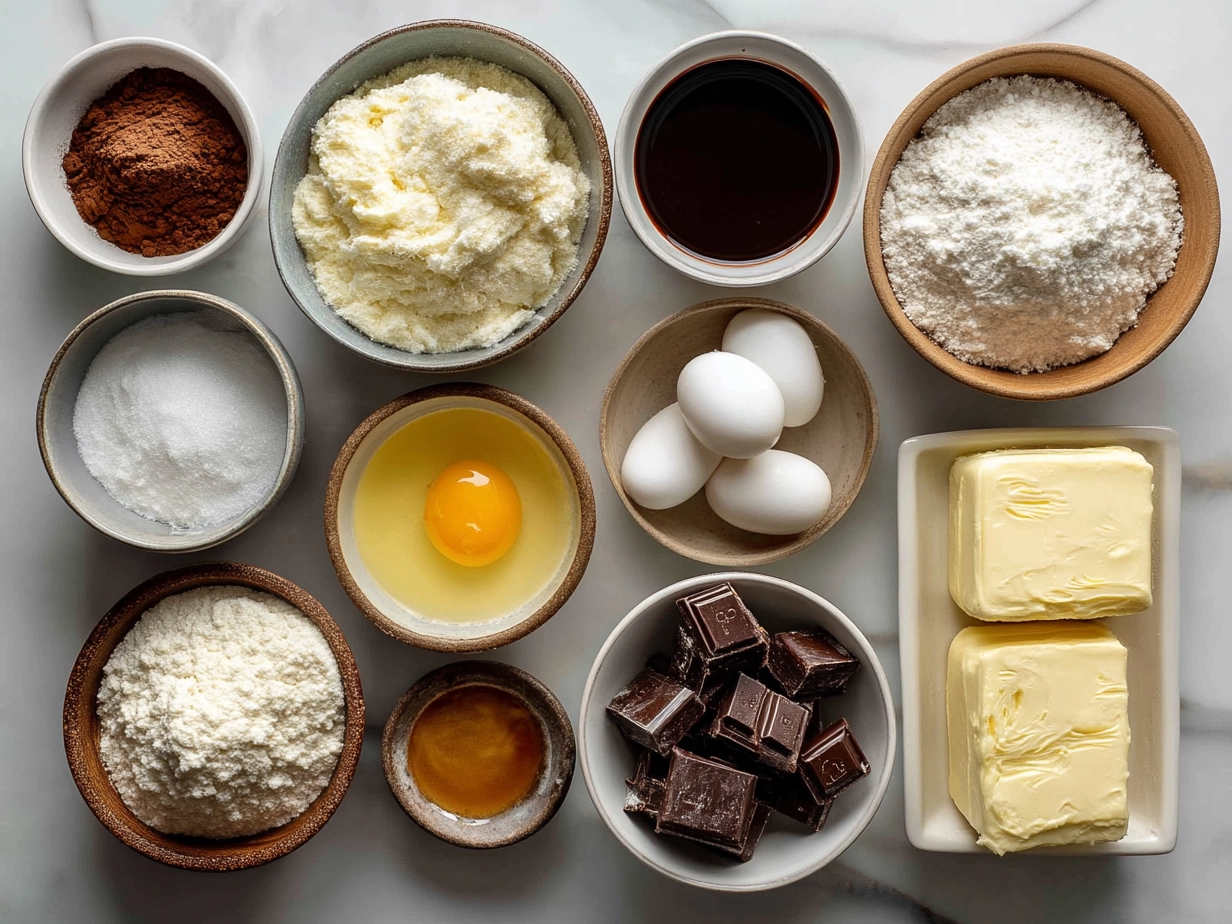 Ingredients for Sour Cream Chocolate Loaf Cake